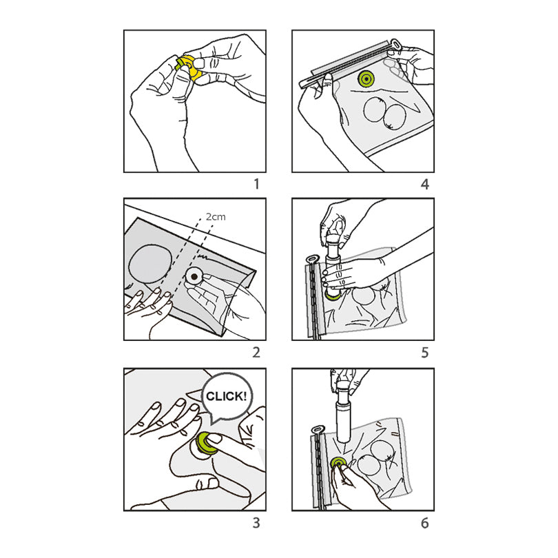 Vacuclick Set da  9 pezzi CM 3,5X11,5