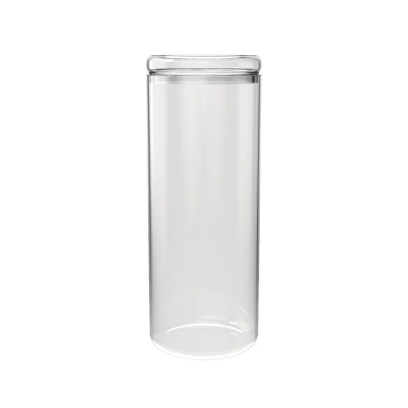 Barattolo con coperchio in vetro, tondo l 1,2/cm Ø9x23