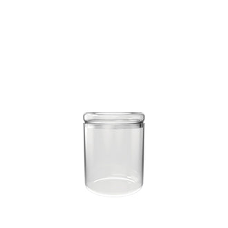 Barattolo con coperchio in vetro, tondo l 0,5/cm Ø9x11