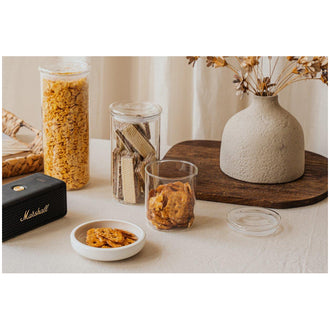 Barattolo con coperchio in vetro, tondo l 0,5/cm Ø9x11