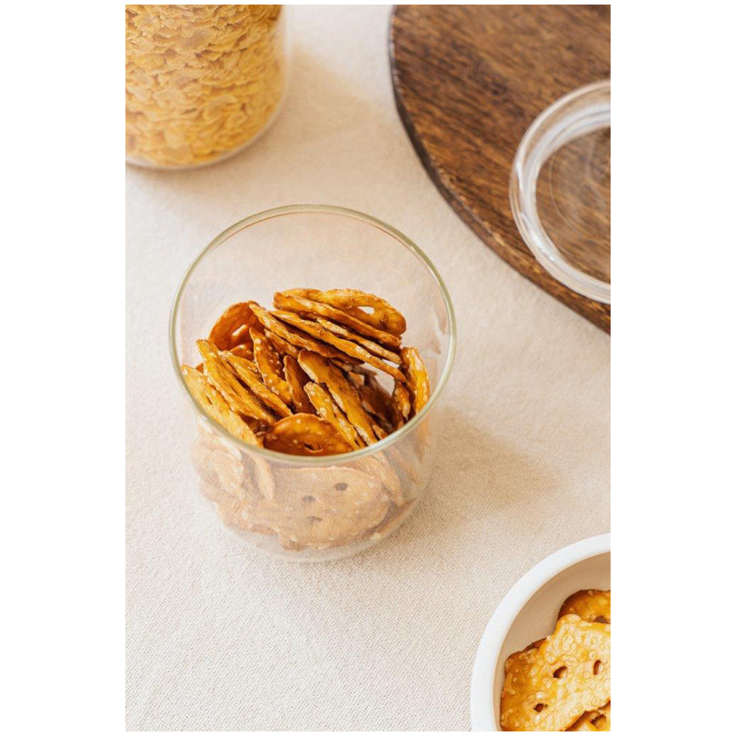 Barattolo con coperchio in vetro, tondo l 0,85/cm Ø9x17,5