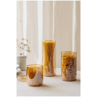 Barattolo con coperchio in vetro, tondo l 1,2/cm Ø9x23