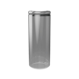 Barattolo con coperchio in vetro, tondo l 1,2/cm Ø9x23