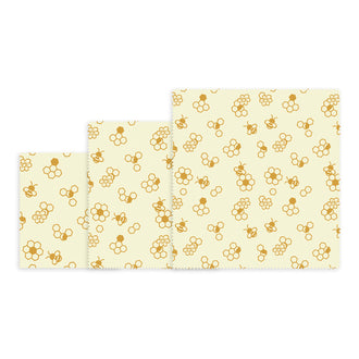 Pellicola di cera d'api "Favo", in confezione assortita da 3 pezzi cm 18x20,25x28,33x35