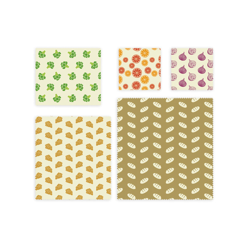 Pellicola di cera d'api "Universale", in confezione assortita da 5 pezzi cm 16-33x16-35,5