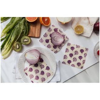 Pellicola di cera d'api "Cipolla", confezione 2 pezzi cm 16x16