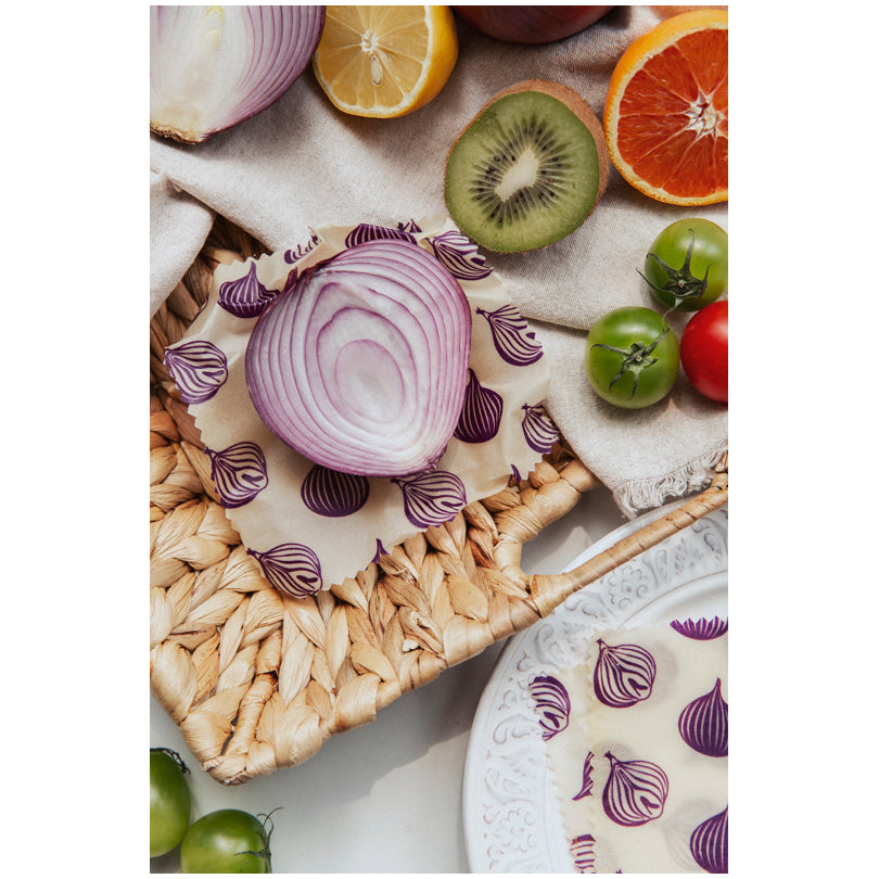 Pellicola di cera d'api "Cipolla", confezione 2 pezzi cm 16x16