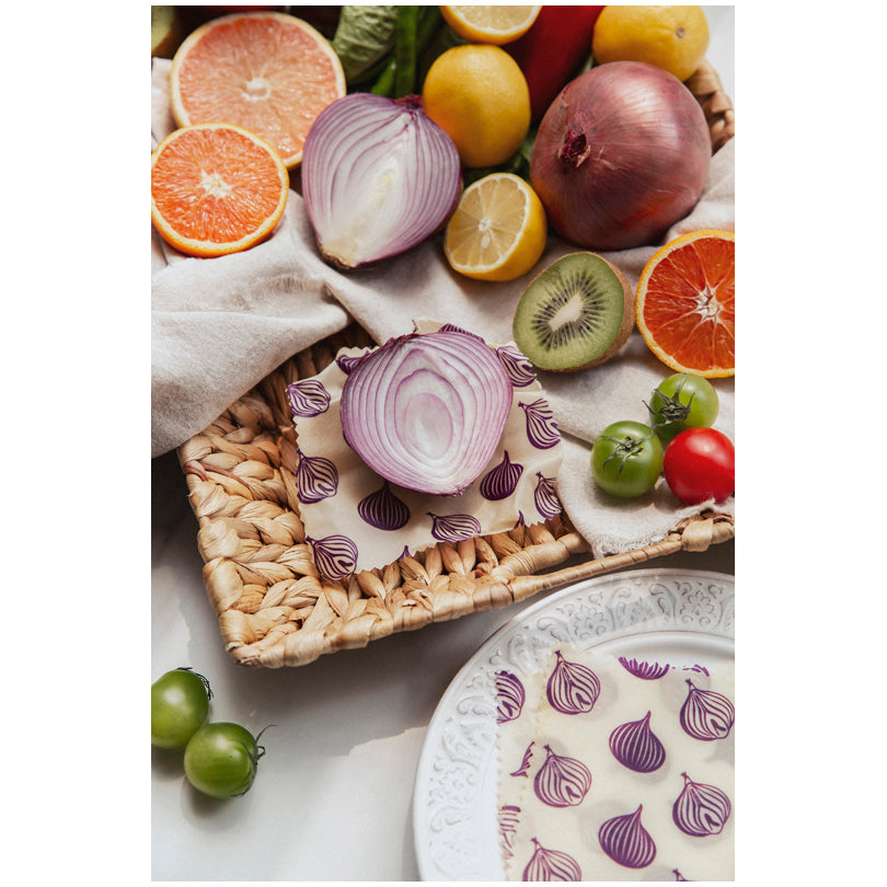 Pellicola di cera d'api "Cipolla", confezione 2 pezzi cm 16x16