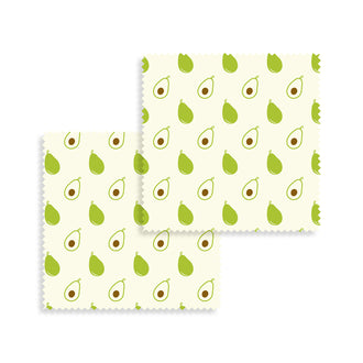 Pellicola di cera d'api "Avocado", confezione 2 pezzi cm 20x20