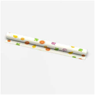 Rotolo pellicola di cera d'api "Verdura & Frutta", tagliabile individualmente cm 30,5x90