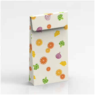 Lunchbag di cera d'api "Verdura & Frutta" cm 18x26
