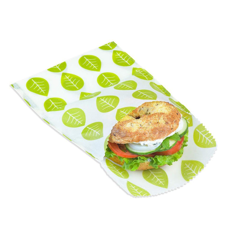 Lunchbag di cera vegana "Leaves" cm 18x26