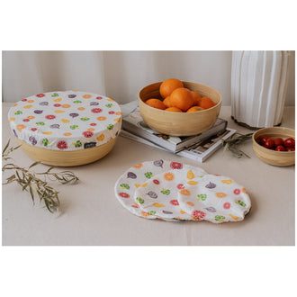 Cuffia in tessuto non cerato XL "Verdura & Frutta" cm Ø36