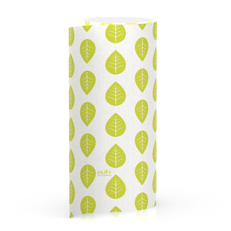 Rotolo fogli assorbenti in bambù "Leaves" riutilizzabili, 40 fogli cm Ø8x25