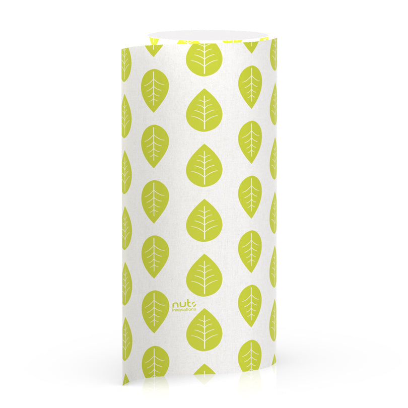 Rotolo fogli assorbenti in bambù "Leaves" riutilizzabili, 40 fogli cm Ø8x25