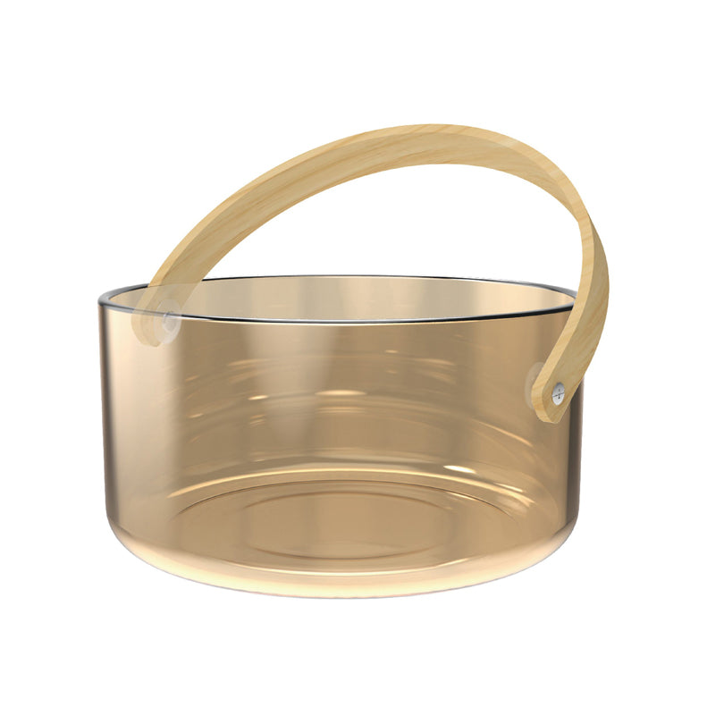 Insalatiera/Fruttiera con manico in legno cm Ø20x9,5