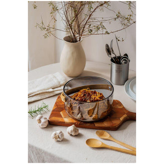 Insalatiera/Fruttiera con manico in legno cm Ø20x9,5