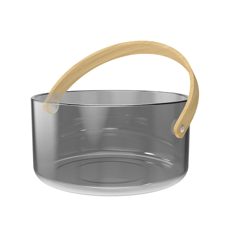 Insalatiera/Fruttiera con manico in legno cm Ø20x9,5