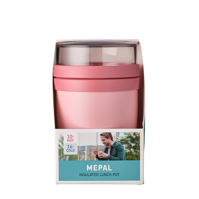 Portavivande/Lunchbox termico "Ellipse", composto da 2 contenitori ml 500+200/Ø10,7x17