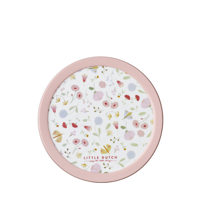 Contenitore frutta con forchetta "Campus - Flowers & Butterflies" ml 300/cm Ø6,7x10,4