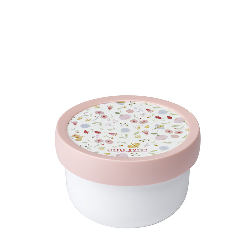 Contenitore frutta con forchetta "Campus - Flowers & Butterflies" ml 300/cm Ø6,7x10,4