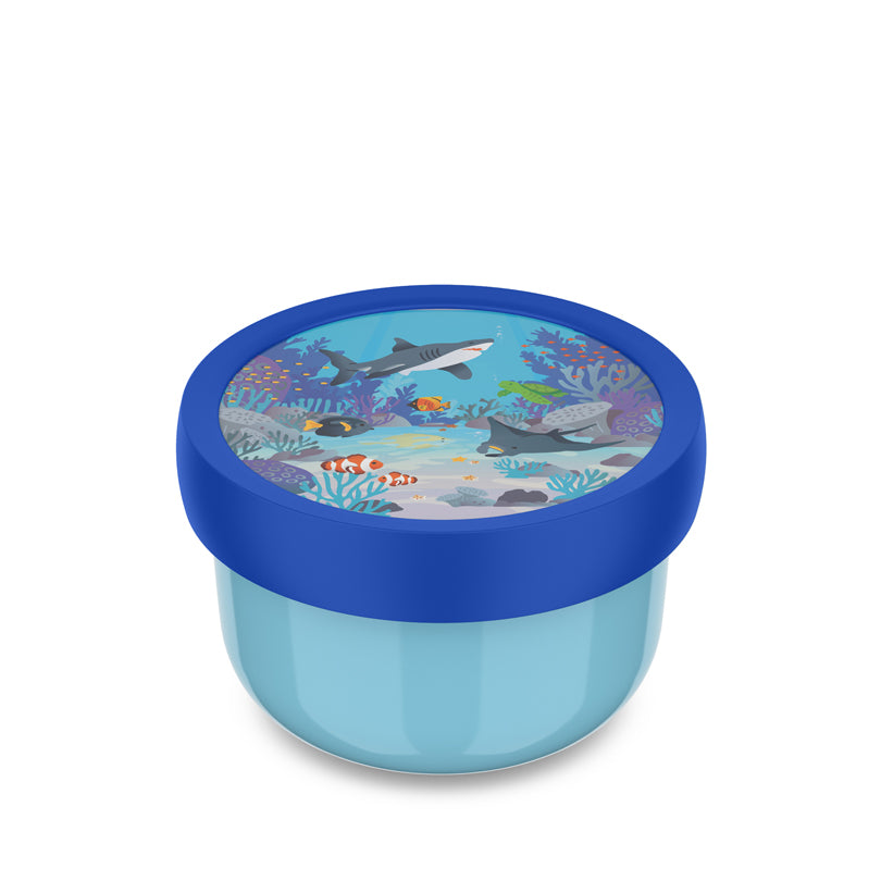 Contenitore frutta con forchetta "Campus - Tropical Ocean" ml 300/cm Ø6,7x10,4