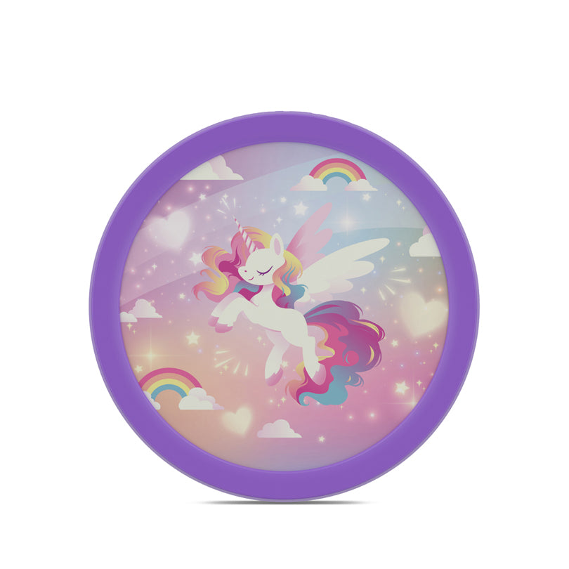 Contenitore frutta con forchetta "Campus - Unicorn Glow" ml 300/cm Ø6,7x10,4