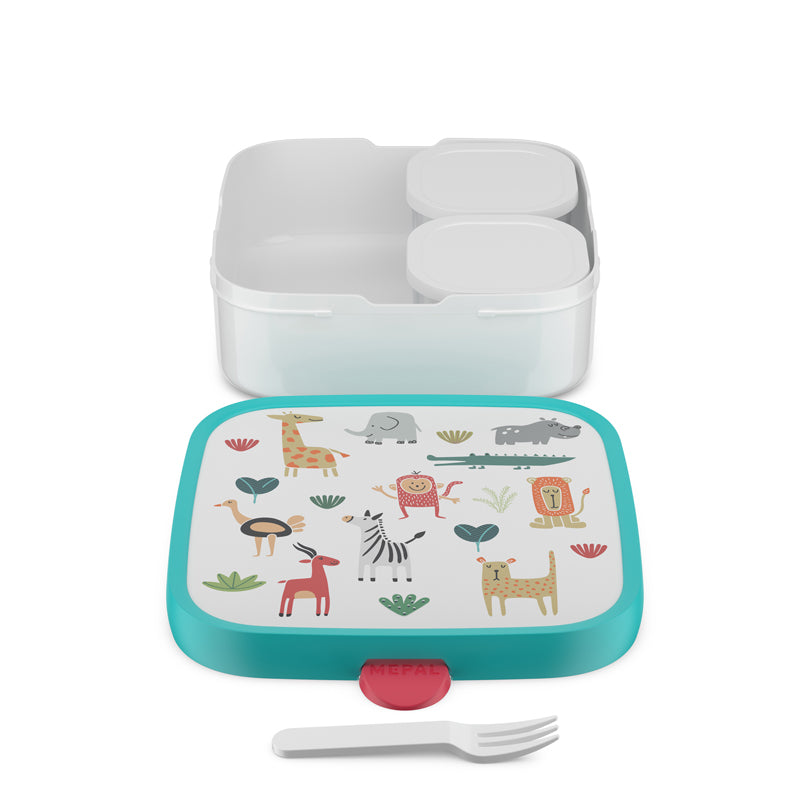 Bento Lunchbox large "Campus - Animal Friends" cm 18,4x18,2x6,5