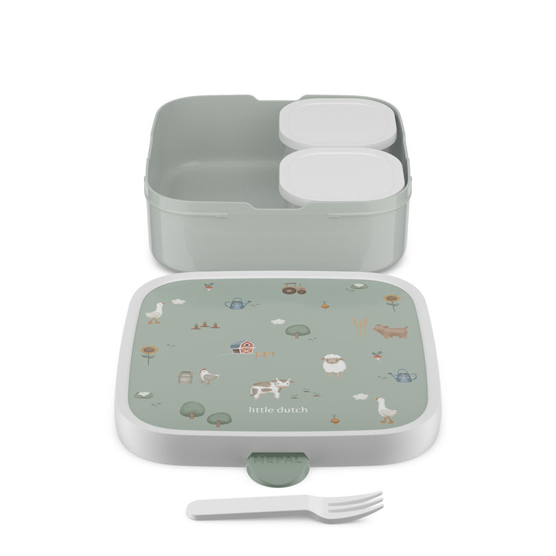 Bento Lunchbox large "Campus - Little Farm" cm 18,4x18,2x6,5