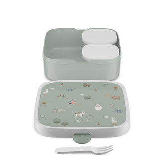 Bento Lunchbox large "Campus - Little Farm" cm 18,4x18,2x6,5