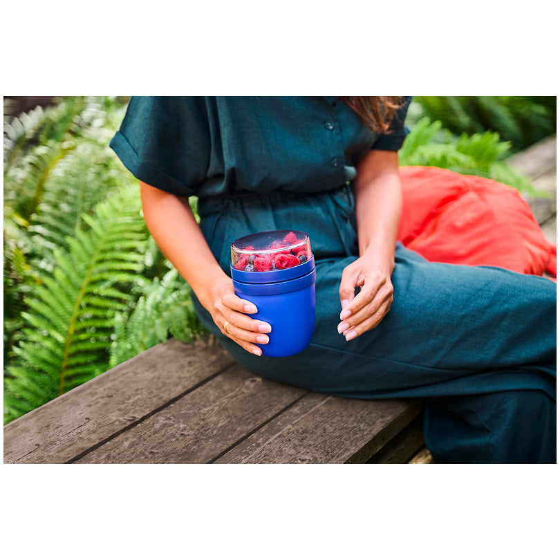 Portavivande/Lunchbox "Ellipse ", composto da 2 contenitori ml 500+200/Ø10,7x15