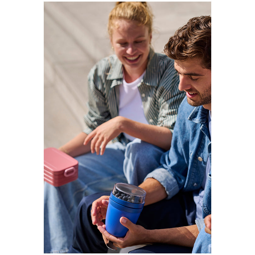 Portavivande/Lunchbox "Ellipse ", composto da 2 contenitori ml 500+200/Ø10,7x15