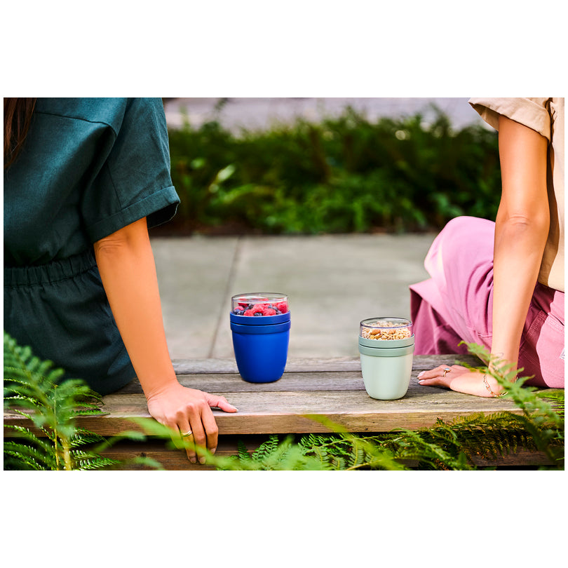 Portavivande/Lunchbox "Ellipse ", composto da 2 contenitori ml 500+200/Ø10,7x15