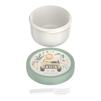 Contenitore frutta con forchetta "Campus - Little Dutch Safari Friends" ml 300/cm Ø6,7x10,4