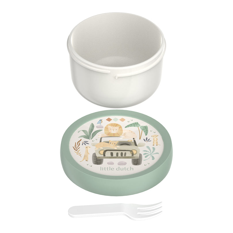 Contenitore frutta con forchetta "Campus - Little Dutch Safari Friends" ml 300/cm Ø6,7x10,4