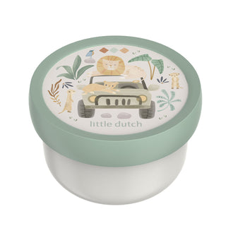 Contenitore frutta con forchetta "Campus - Little Dutch Safari Friends" ml 300/cm Ø6,7x10,4