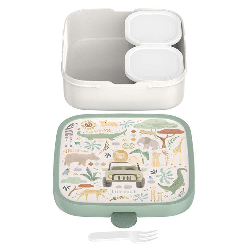 Bento Lunchbox large "Campus - Little Dutch Safari Friends" cm 18,4x18,2x6,5