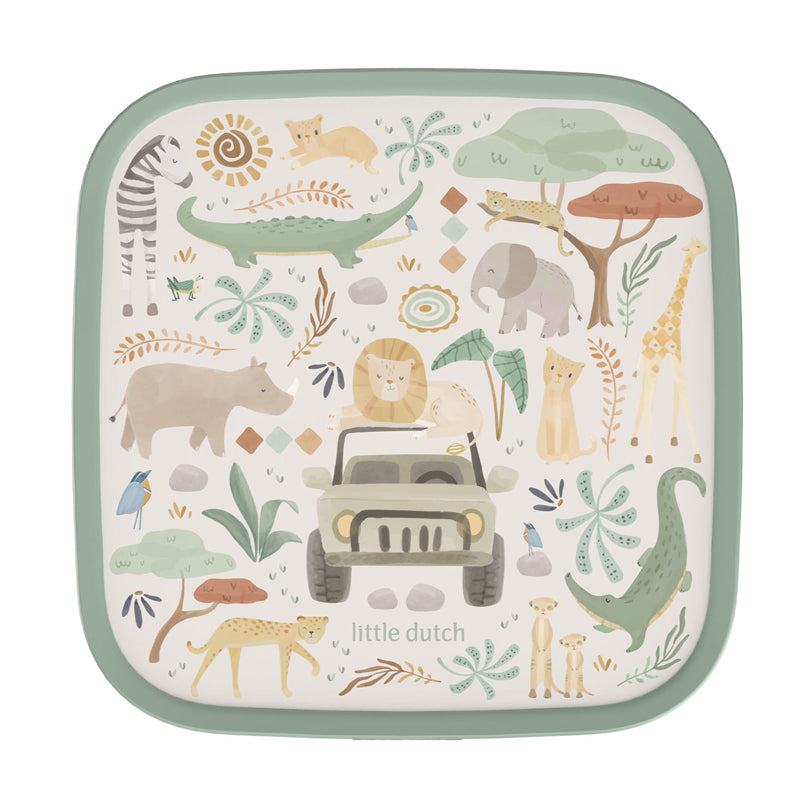 Bento Lunchbox large "Campus - Little Dutch Safari Friends" cm 18,4x18,2x6,5