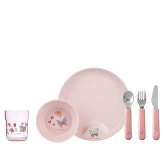 Set di stoviglie per bambini "Mio - Flowers & Butterflies", confezione 6 pezzi cm 33,5x10,5x22