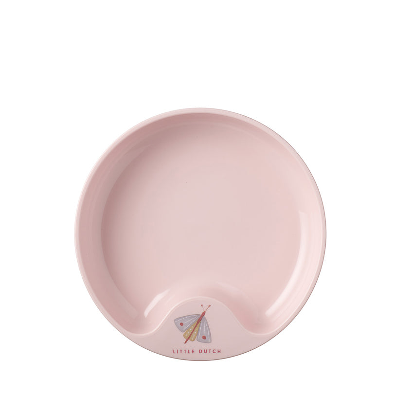 Piatto per pappa antiscivolo "Mio - Flowers & Butterflies" cm Ø17,5x3,5