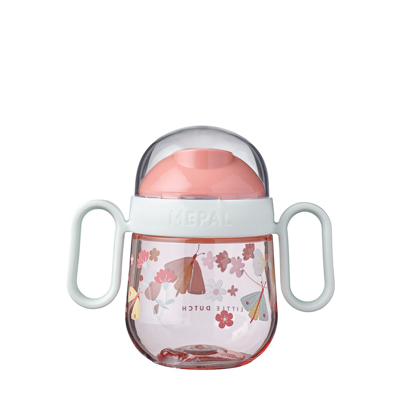 Tazza bambino antigoccia "Mio - Flowers & Butterflies", con 2 beccucci ml 200/cm 13,6x7,6x1