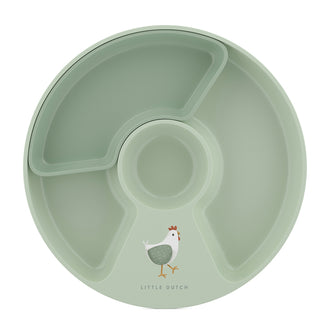 Piatto per bambini con inserto/divisore estraibile "Mio - Little Farm" cm Ø20x2,7