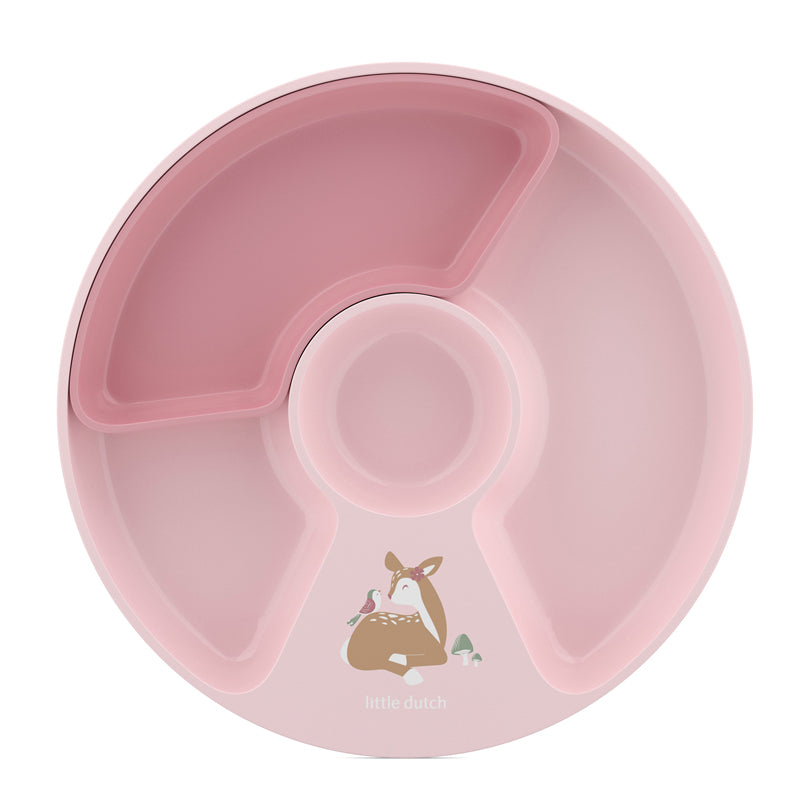 Piatto per bambini con inserto/divisore estraibile "Mio - Fairy Garden" cm Ø20x2,7