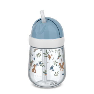 Bicchiere con cannuccia per bambini "Mio - Forest Friends" ml 300/cm Ø8x19,8