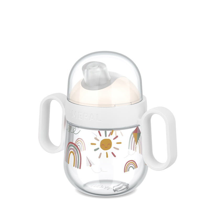 Tazza bambino antigoccia "Mio - Sunshine & Rainbow" ml 200/cm 13,1x7,2x1