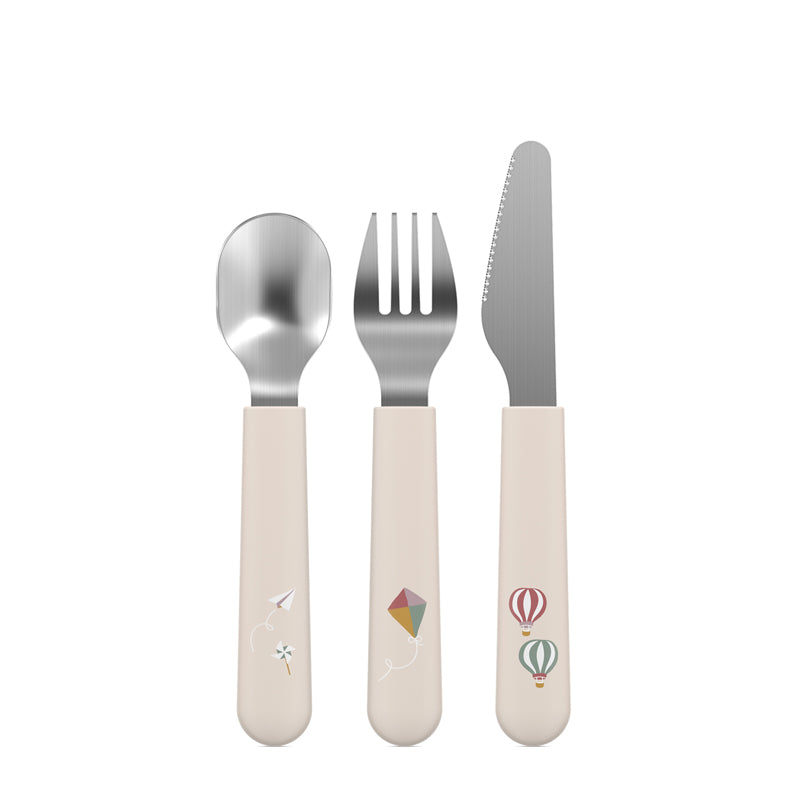 Posate per bambini "Mio - Sunshine & Rainbow", confezione 3 pezzi cm 1,7x19,3