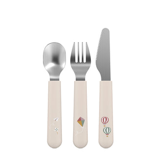 Posate per bambini "Mio - Sunshine & Rainbow", confezione 3 pezzi cm 1,7x19,3