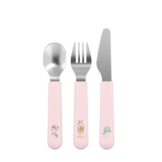 Posate per bambini "Mio - Fairy Garden", confezione 3 pezzi cm 1,7x19,3