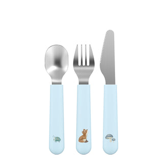 Posate per bambini "Mio - Forest Friends", confezione 3 pezzi cm 1,7x19,3
