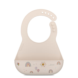 Bavaglino con tasca raccogli cibo "Mio - Sunshine & Rainbow" cm 21x29,8x3,6